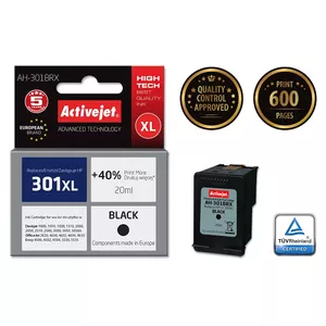 Activejet AH-301BRX ink (replacement for HP 301XL CH563EE; Premium; 20 ml; black)