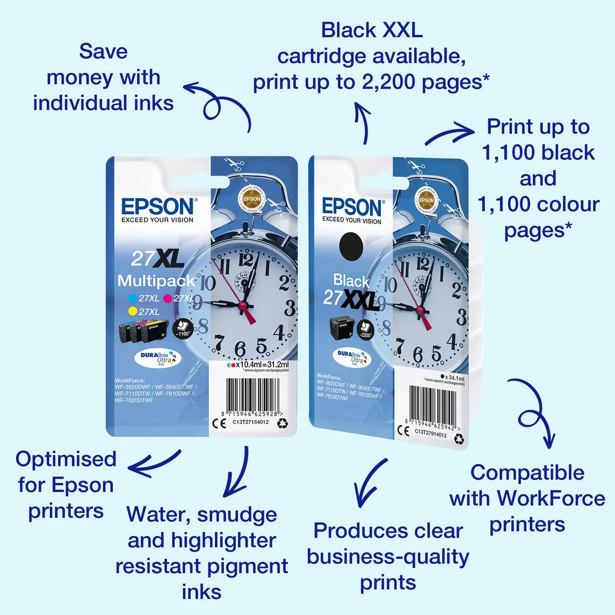 Epson 27XL DURABrite Ultra Melna Tintiņu