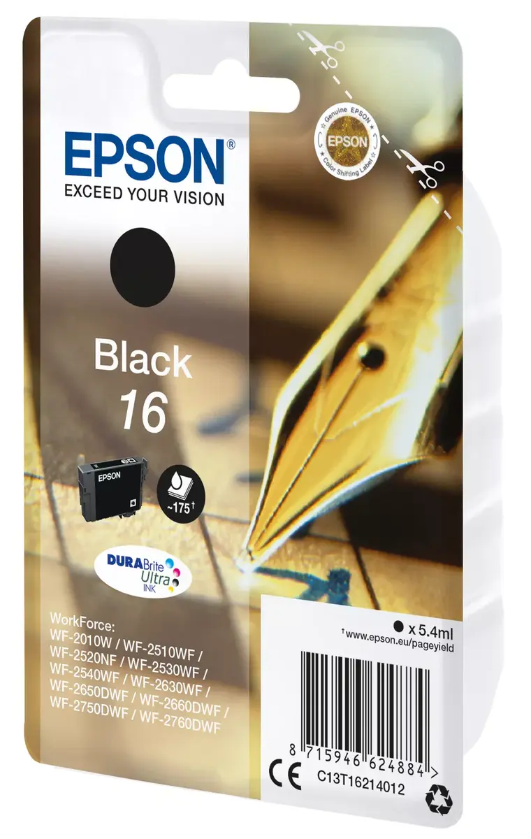 Kārtridžs EPSON ink čer Singlepack "Pero" Black 16 Photo 2