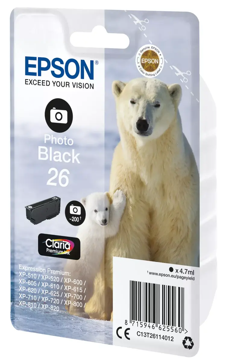 Kārtridžs Epson Singlepack Photo 26 Claria Premium Ink Photo Black Photo 2
