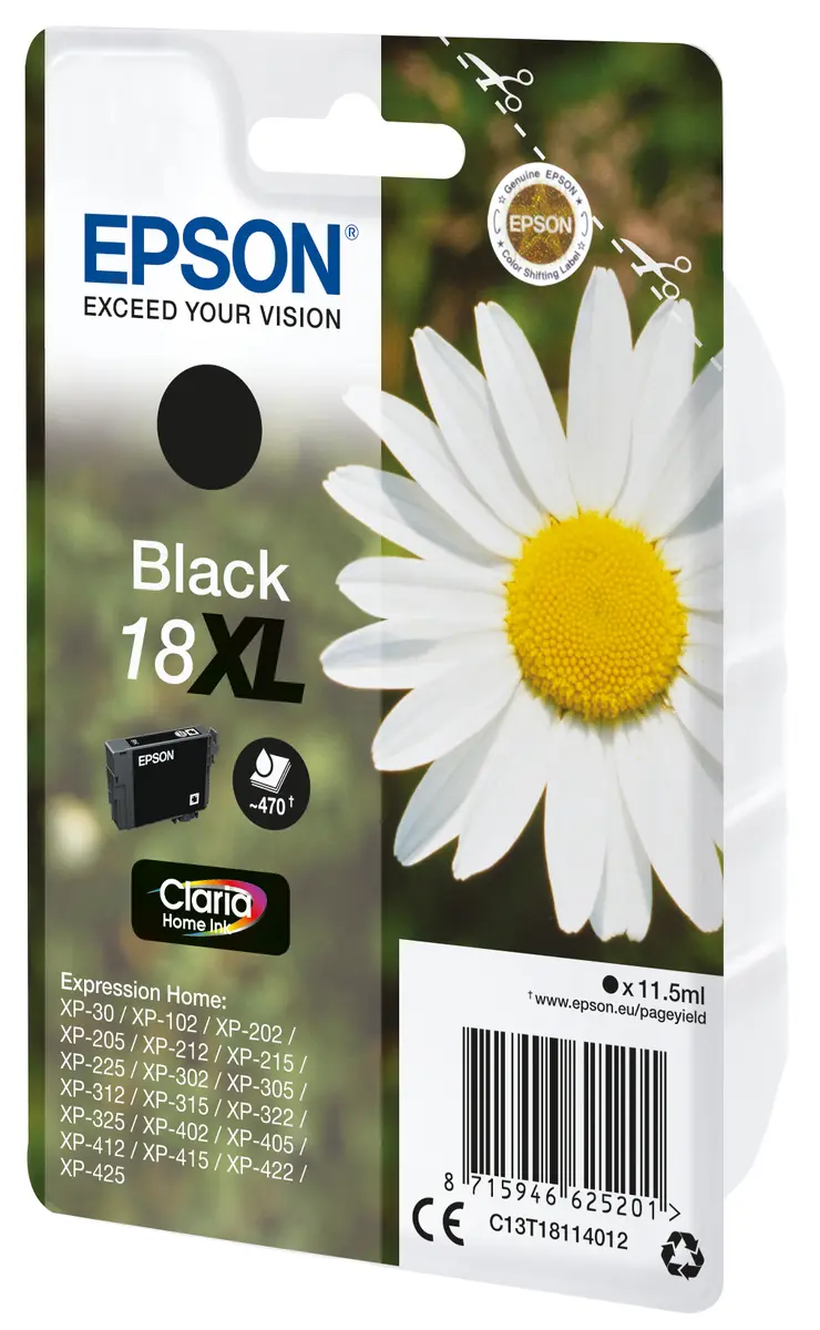 Epson 18XL Claria Home oriģinālā melnā
