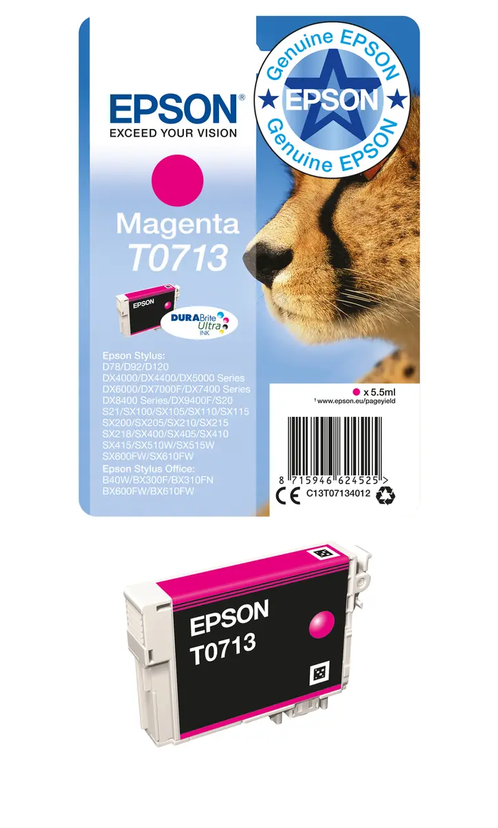 Epson T0713 DURABrite Ultra Magenta tintes
