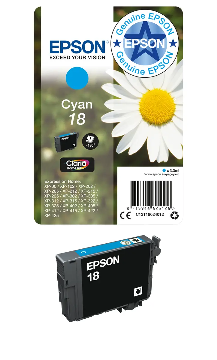 Чернильный картридж Epson Daisy 18XL Cyan Photo 3