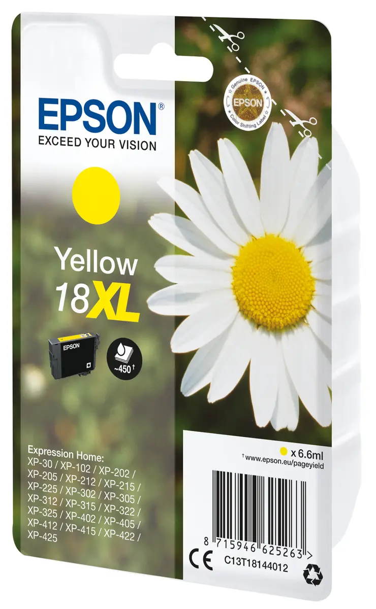 Epson Daisy 18XL Dzeltena tintes kasetne