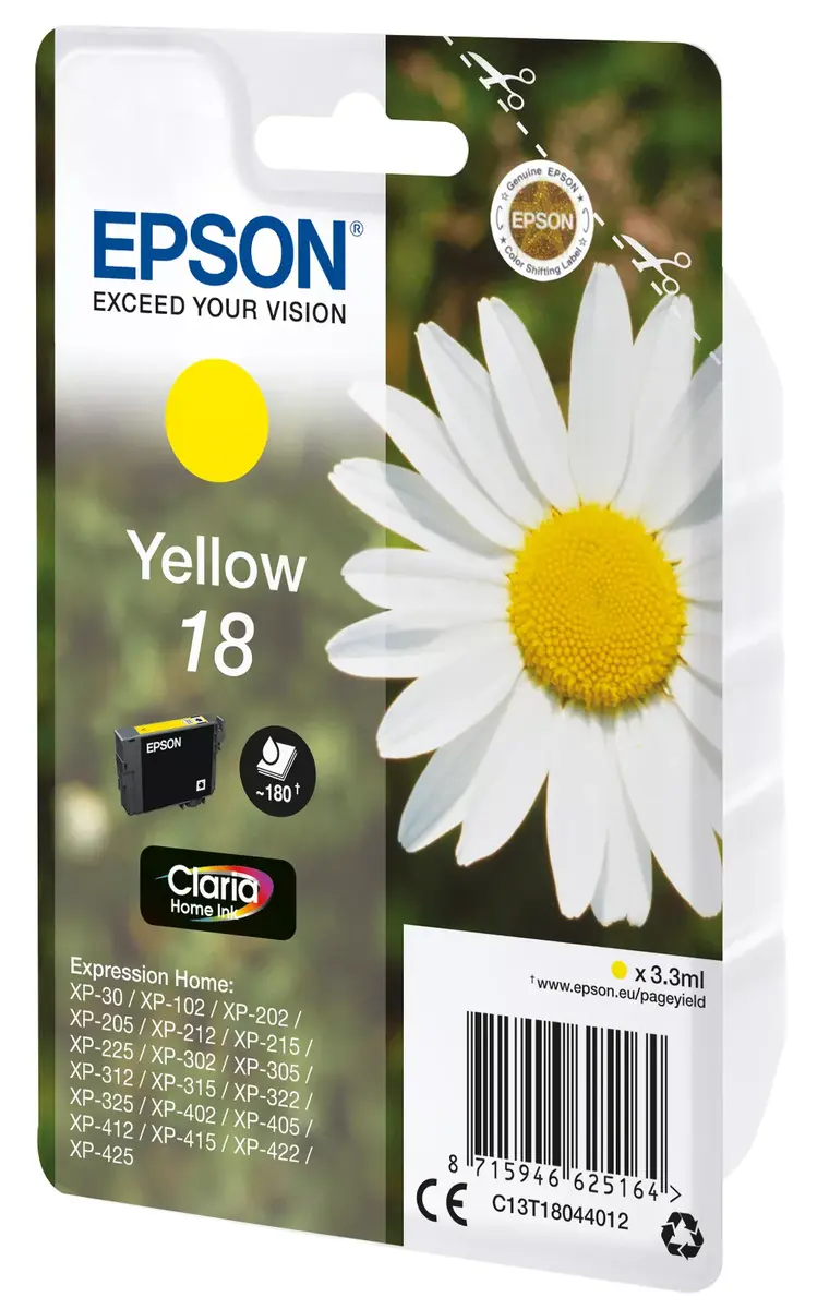 Kārtridžs Epson T1804 Dzeltenais Photo 2