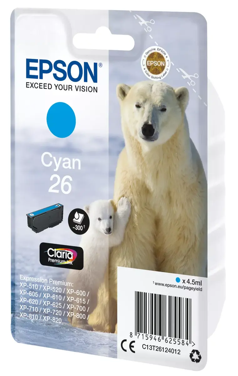 Kārtridžs Epson Singlepack 26 Claria Premium Ink Cyan Photo 2