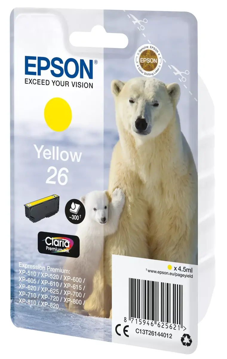 Kārtridžs Epson Singlepack 26 Claria Premium Ink Yellow Photo 2