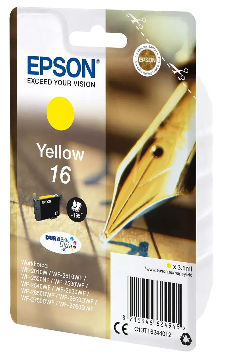 Картридж Epson Ink C13T16244012 16 Желтый Photo 2