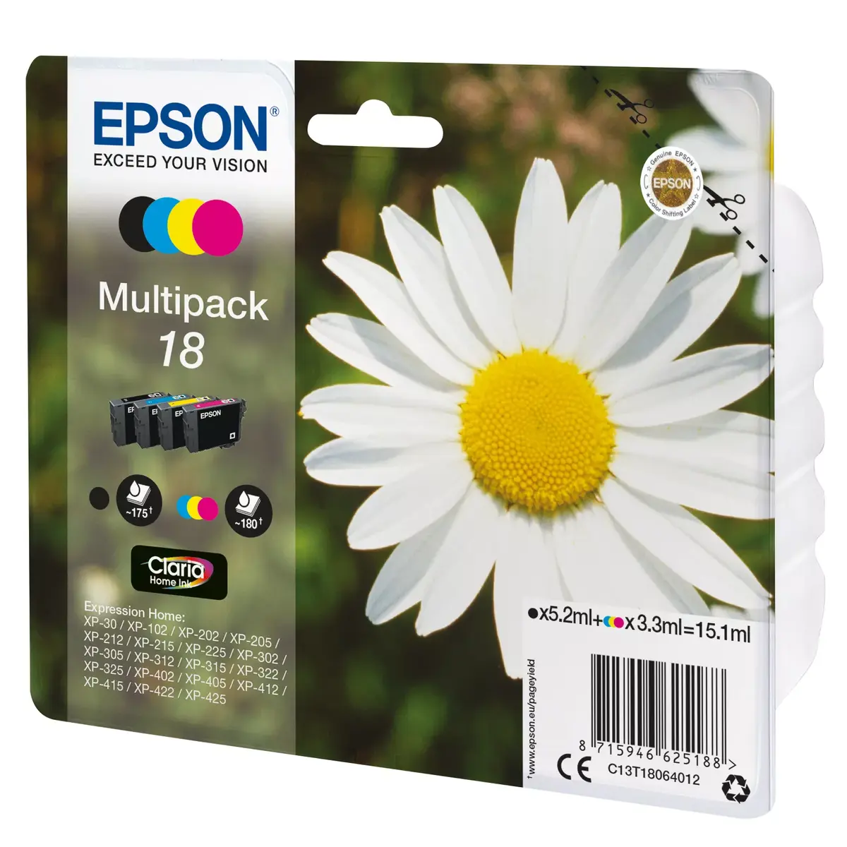 Kārtridžs Epson 18 Multipack melns zils purpursarkans dzeltens Photo 2