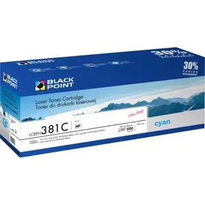 Тонер-картридж BLACKPOINT LCBPH381C Cyan, лазерный, ресурс 3000 страниц, 1 шт.