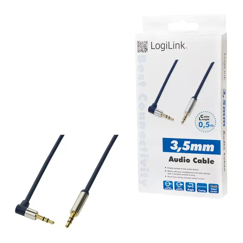 Audio Cable LogiLink 3.5mm - 3.5mm 0.5m Photo 4