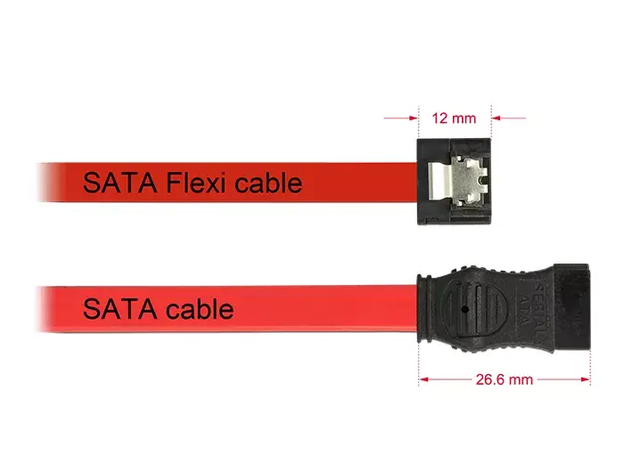 SATA Cable DeLOCK 0.1m 2xSATAIII Photo 2