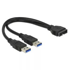 USB кабель DeLOCK 0.25m USB3.0/2xUSB3.0 83910