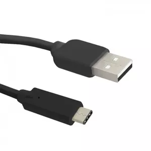 Qoltec 50487 USB kabelis 1 m USB 2.0 USB A USB C Melns