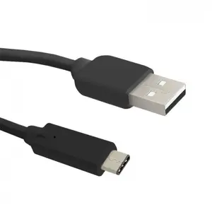 USB A to USB C cable QOLTEC 50487 — USB 2.0, 1 m, male-to-male, black