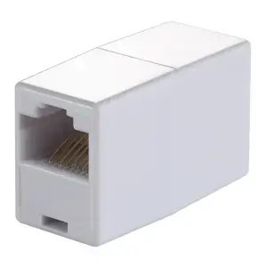 LogiLink MP0031 RJ45 Female to RJ45 Female Modular Cable Adapter Beige with Gold-Plated Contacts