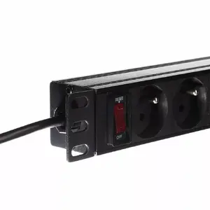 Barošanas sadalītājs NETRACK 10" 1U, 230V 16A, 4×E, alumīnijs
