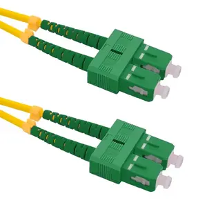 Fiber optic cable QOLTEC 54005 SC–SC 1 m, 9 µm singlemode, duplex, yellow