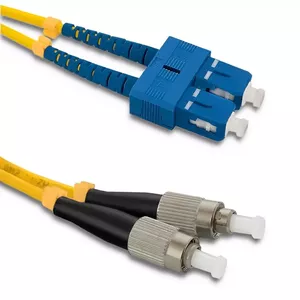 Fibre optic cable Qoltec 54045 3 m LC to SC/FC G.652D yellow, 9 µm full duplex