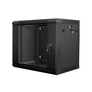 Wall-mounted rack LANBERG 9U (600×450×507 mm) IP20, max load 60 kg, black