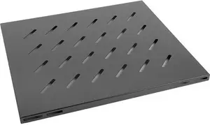 Rack shelf LANBERG AK-1003-B — 1U 19" shelf, 465×500×22 mm, 120 kg capacity, black