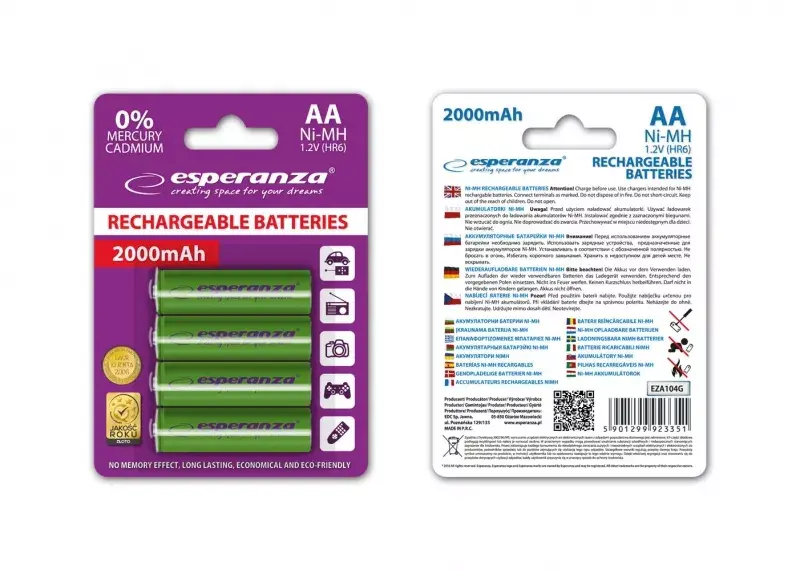 Rechargeable battery Esperanza EZA104G Photo 2