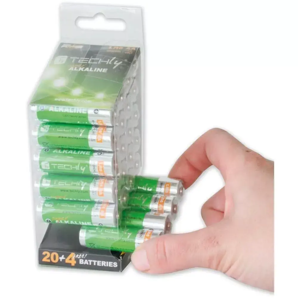 Single-use battery Techly Multipack 24 High Power Batteries Stylus AA Alkaline LR06 1.5V Photo 2