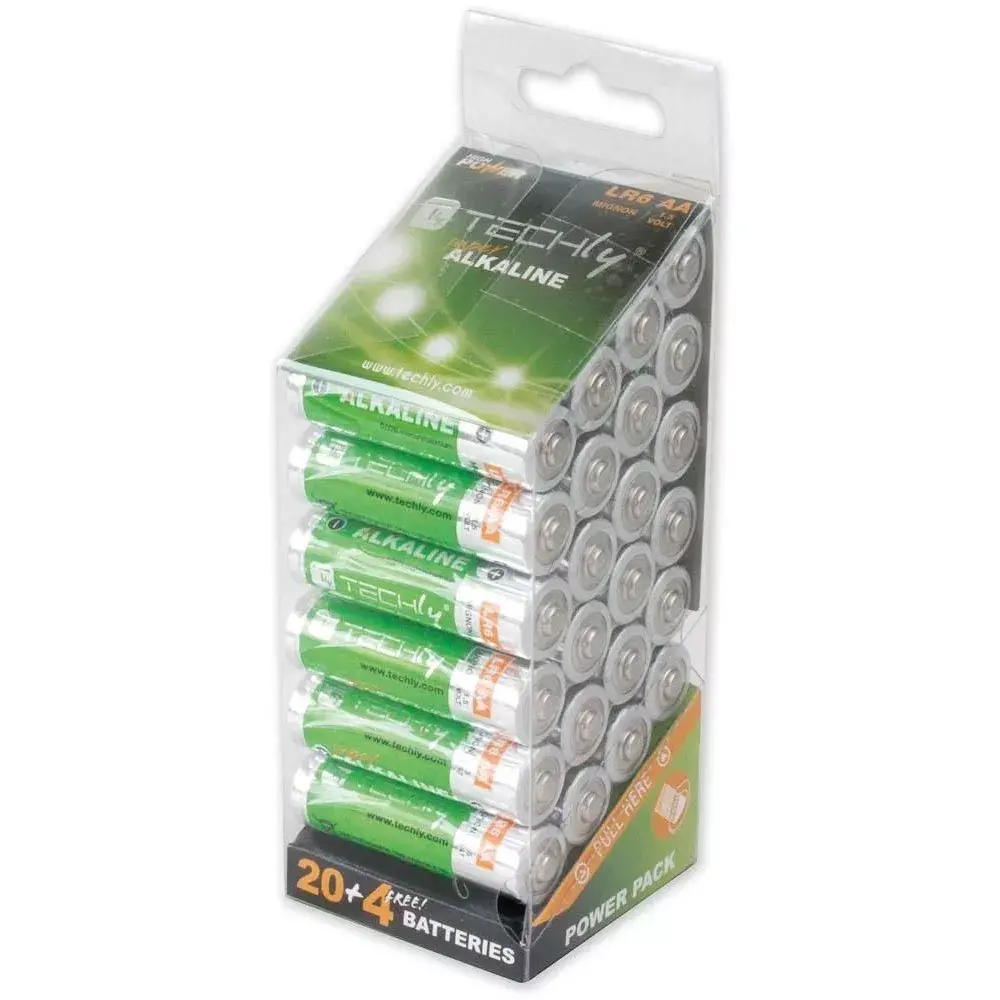 Single-use battery Techly Multipack 24 High Power Batteries Stylus AA Alkaline LR06 1.5V Photo 3