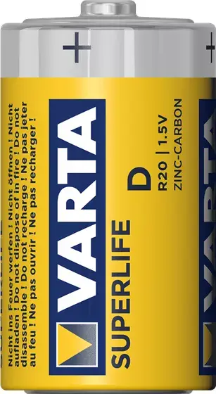 Baterijas Varta R20 D cinks‑oglekļa 1.5V Photo 2
