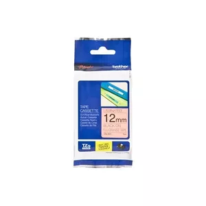 Label tape Brother TZe TZEB31 12mm Black on fluorescent orange