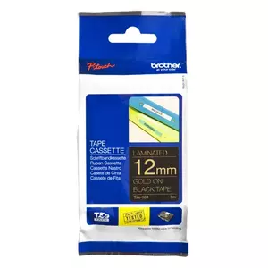 Label tape Brother TZe334 12mm Gold on Black