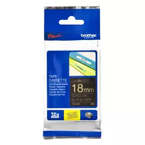 Laminated tape Brother TZe344 18mm Gold on Black