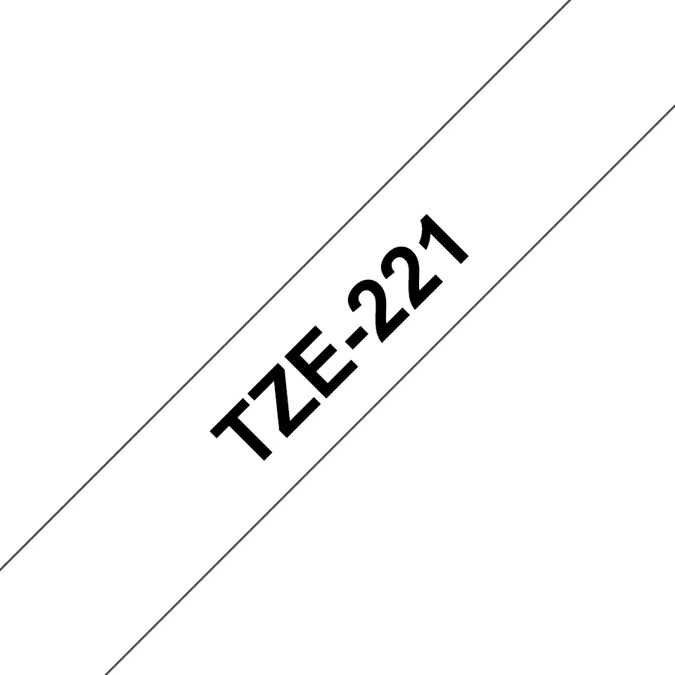 Brother TZE-221 uzlīmju lente laminēta melns