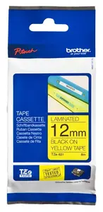Label-making tape Brother TZE-631 Black on yellow