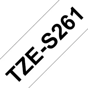 Brother TZE-S261 uzlīmju lente TZ melns uz balta 36 mm platums 8 m garums paaugstinātas izturības
