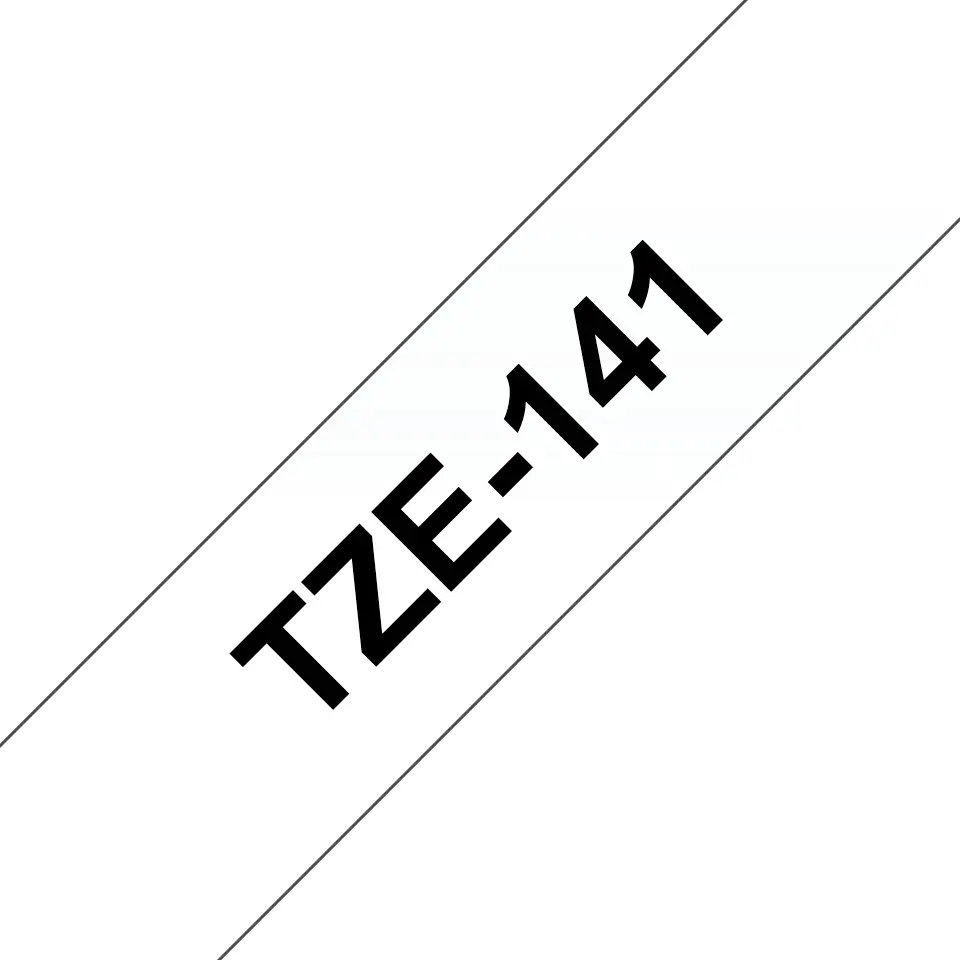 Uzlīmju lente Brother TZE-141 melns uz