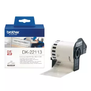 DK Tape Brother DK22113 Black on Transparent 6.2cm x 15.24m