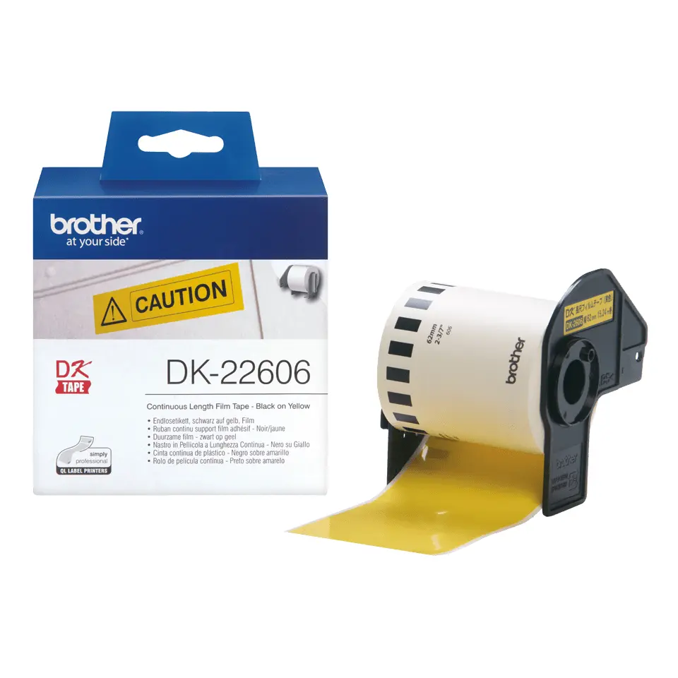 Brother DK-22606 Dzeltena nepārtraukta plēves lente