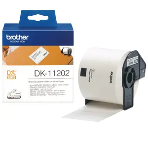Brother DK11202 Shipping Labels Black on White DK Tape Type 300 Labels per Roll 62 x 100 mm