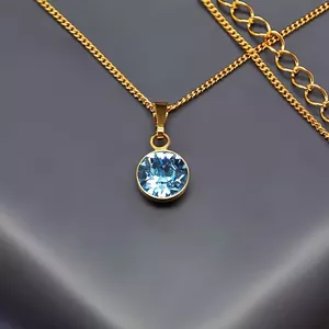 Kulons "Klasika (Aquamarine Blue)" ar Swarovski™ kristāliem