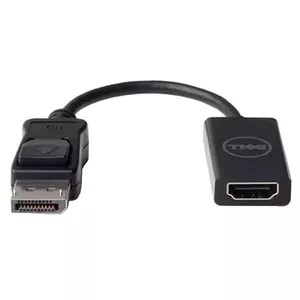 DELL 492-BBXU video kabeļu aksesuārs 0,2 m DisplayPort HDMI Type A (Standard) Melns