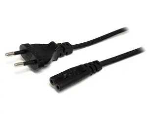 StarTech.com 2m Laptop Power Cord, EU Plug CEE7/16 to C7 Coupler, 2.5A 250V