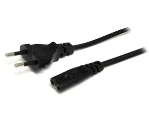 StarTech.com 2m Laptop Power Cord, EU Plug to C7, 2.5A 250V, 18AWG, Replacement Cable