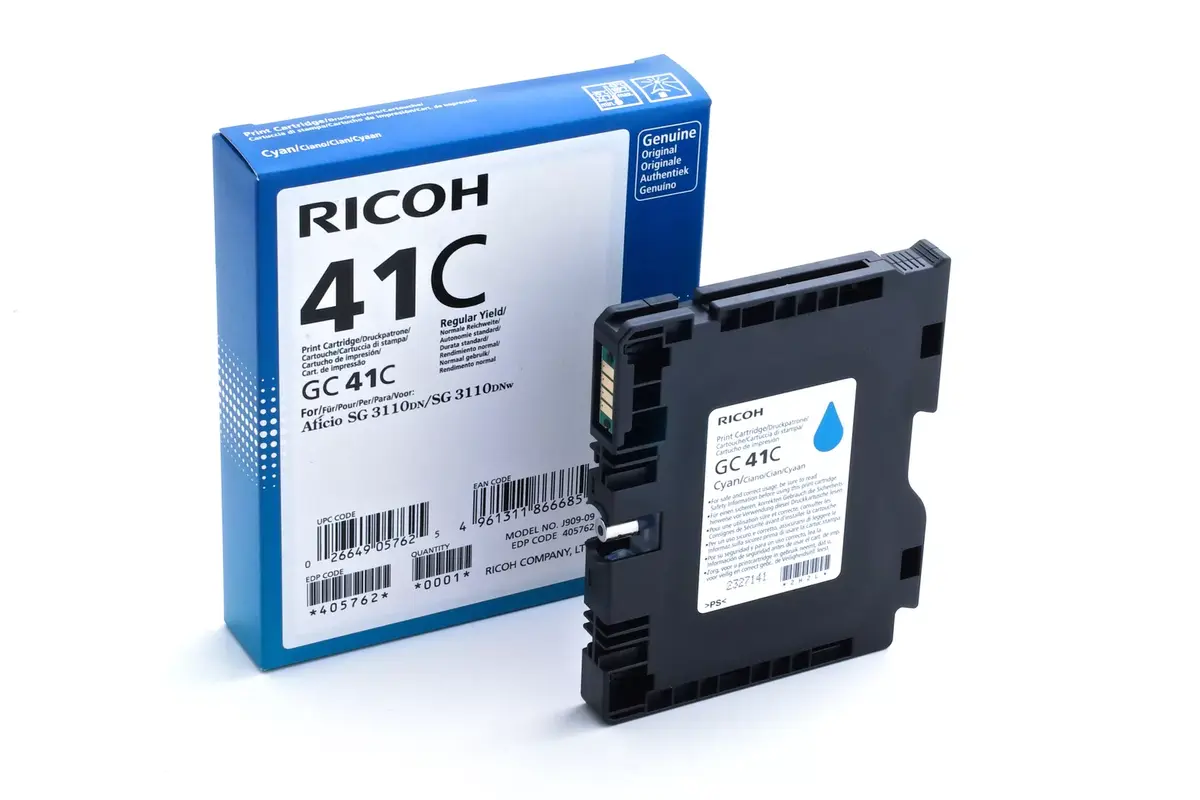 Cartridge Ricoh Ink 405762 GC41C Cyan Photo 2