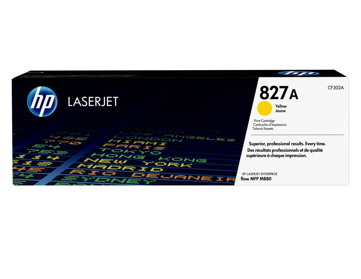 HP 827A dzeltena oriģinālā lāzerprintera tonera