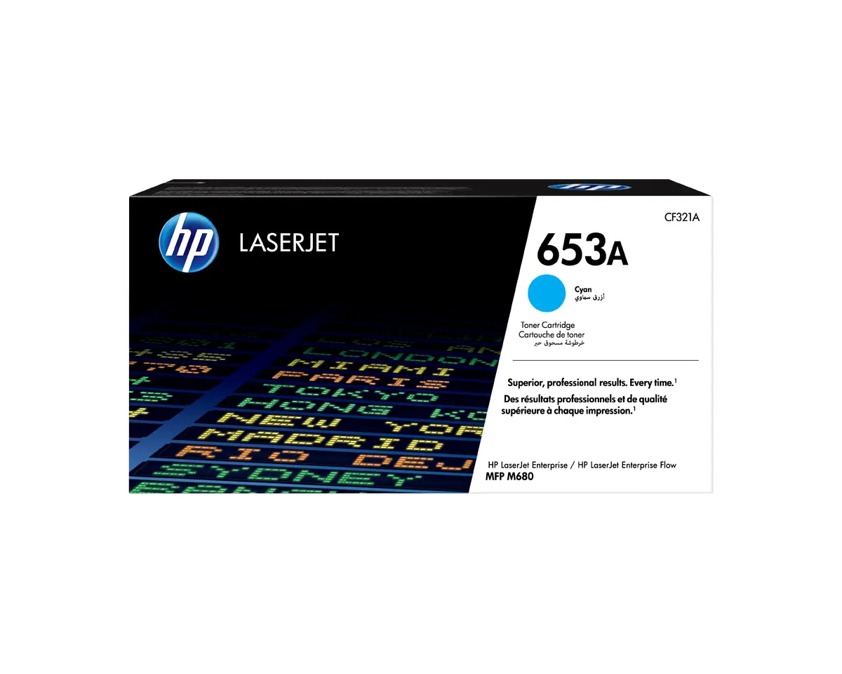 HP 653A Ciāna Oriģinālais lāzerprintera tonera