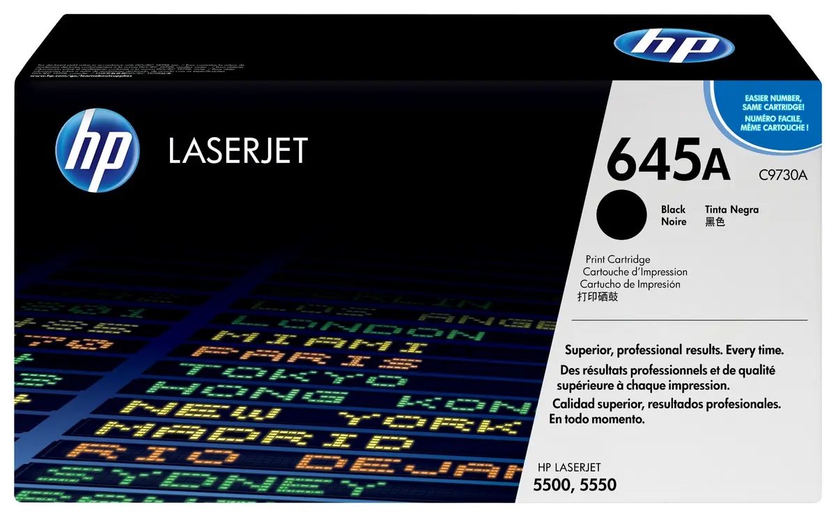 HP 645A Melns Oriģinālais Lāzerprintera Toneris