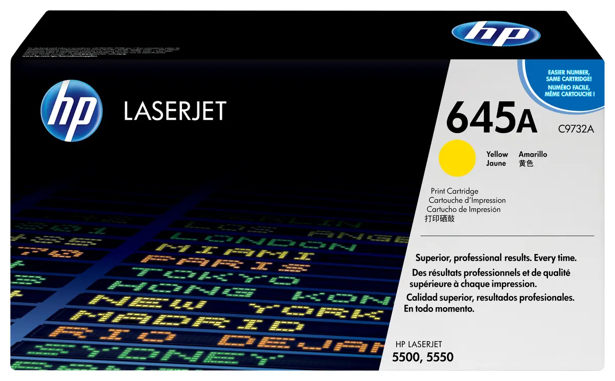 HP 645A dzeltena oriģinālā lāzerprintera tonera