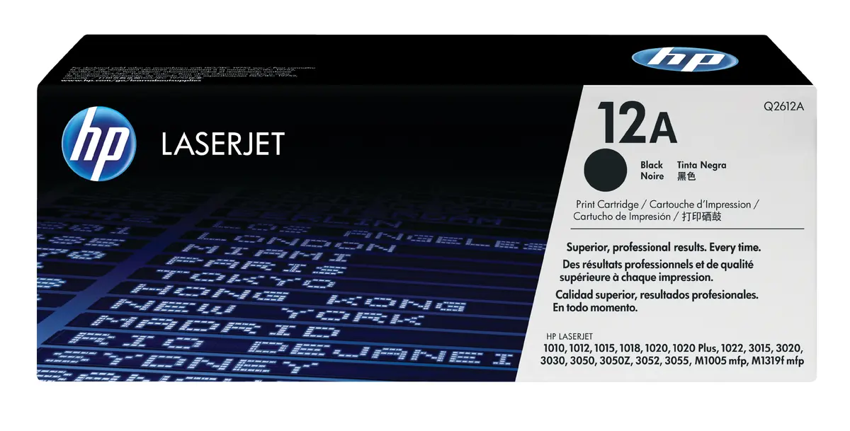 HP 12A Q2612A Melna Oriģinālā Tonera Kasetne Photo 2