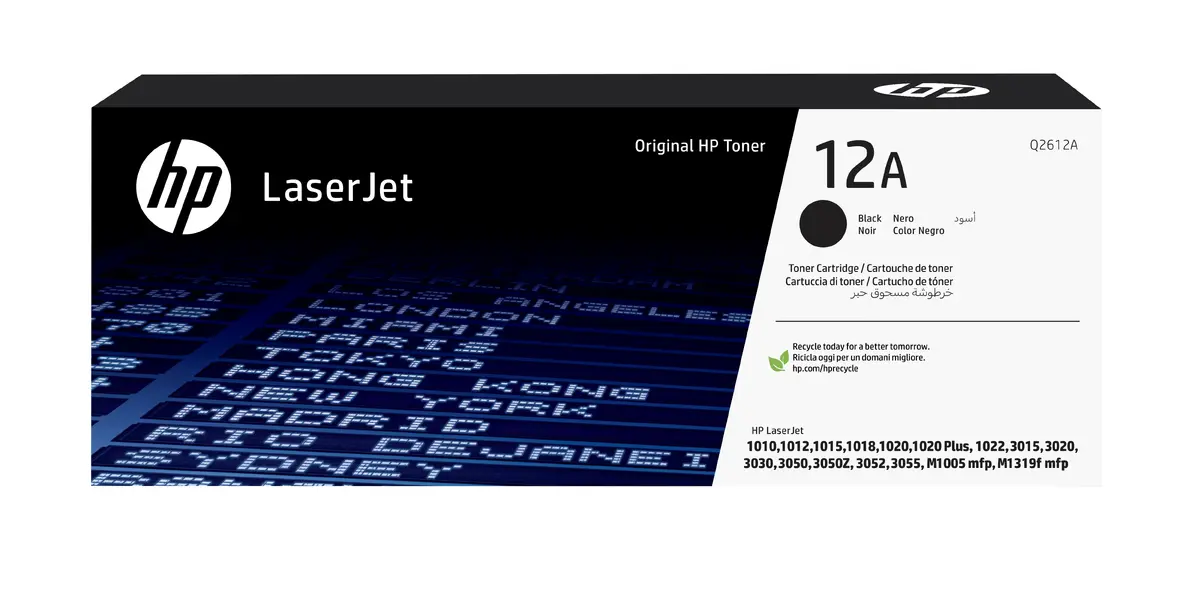 HP 12A Q2612A Melna Oriģinālā Tonera Kasetne Photo 14